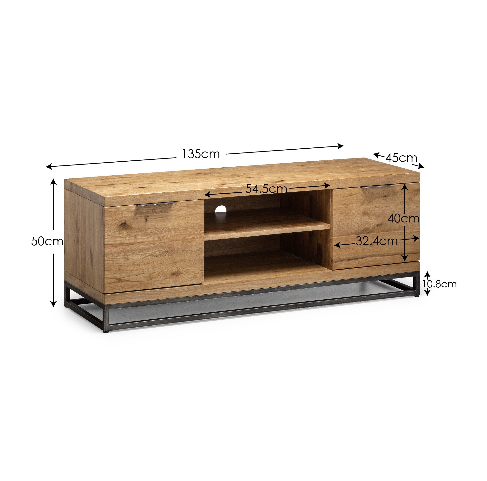 Alberta Natural Oak Wood TV Unit